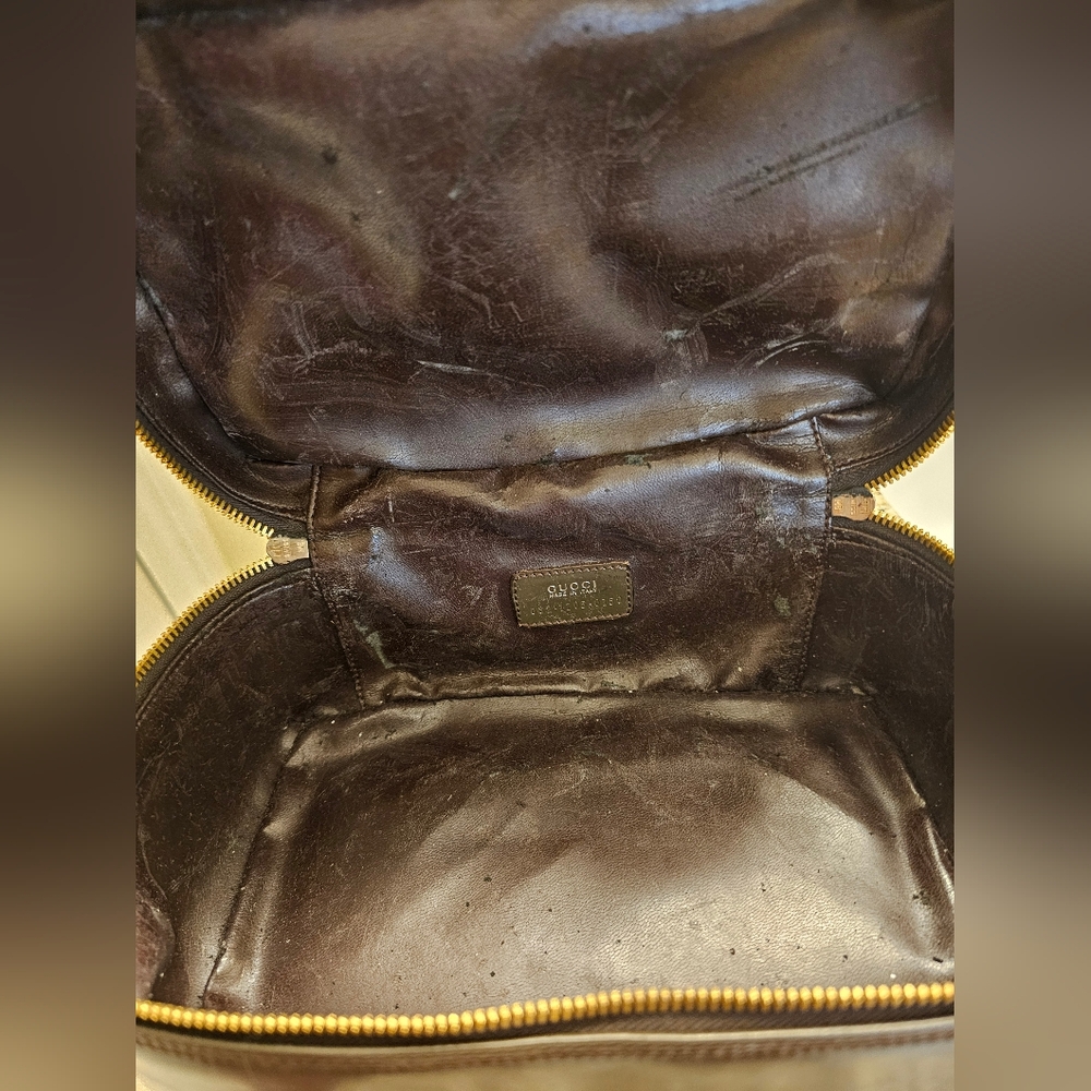 GUCCI Vintage Brown Cosmetic Bag - Picture 13 of 14